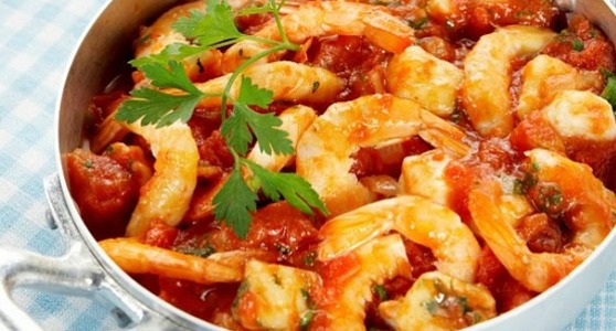 prawn saganaki