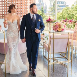 grand balcony wedding reception ceremony