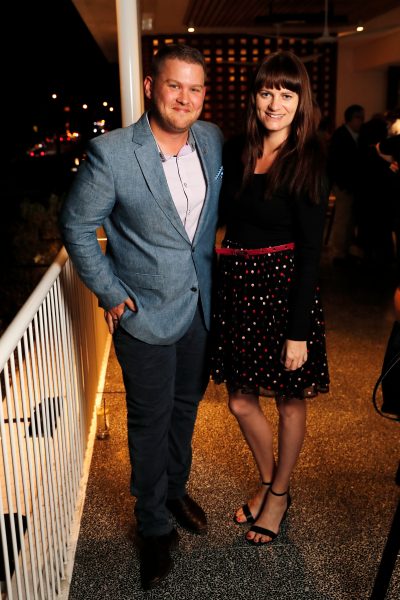 shaun sandilands and brooke pagotto at the greek club launch