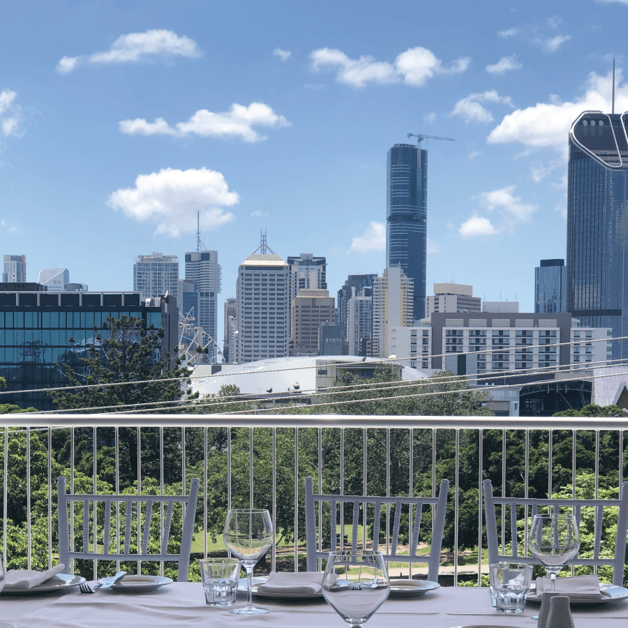 party with balcony views of brisbane