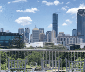 party with balcony views of brisbane