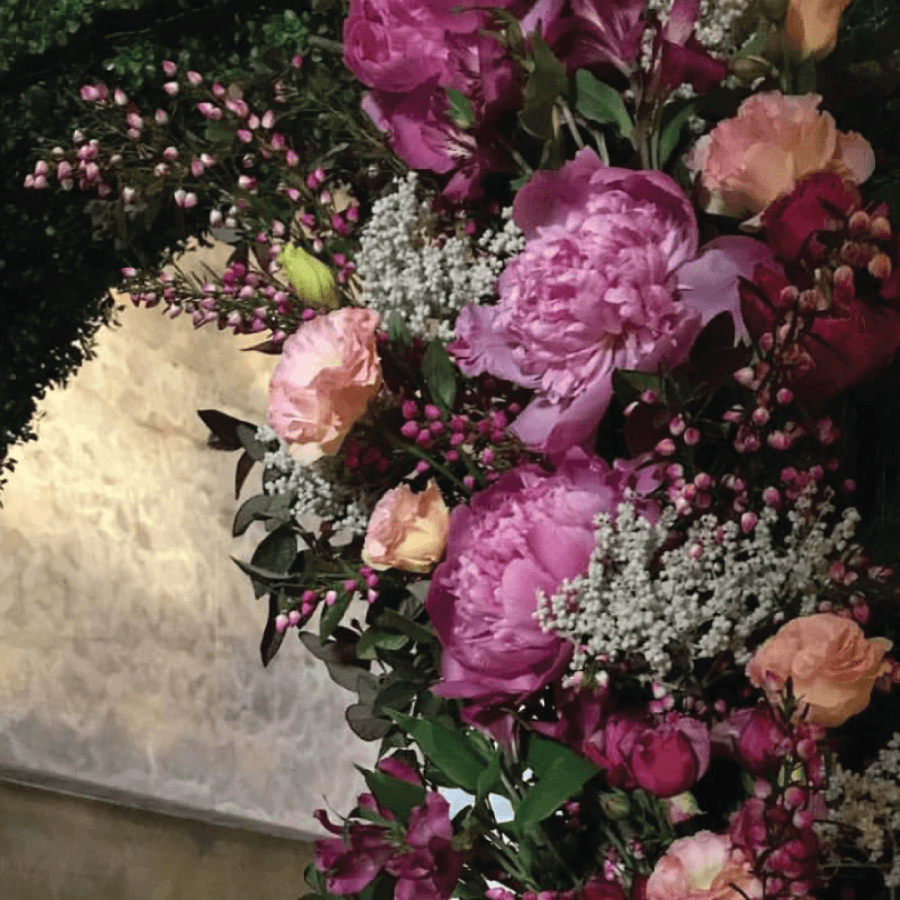 arch with flowers